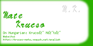 mate krucso business card